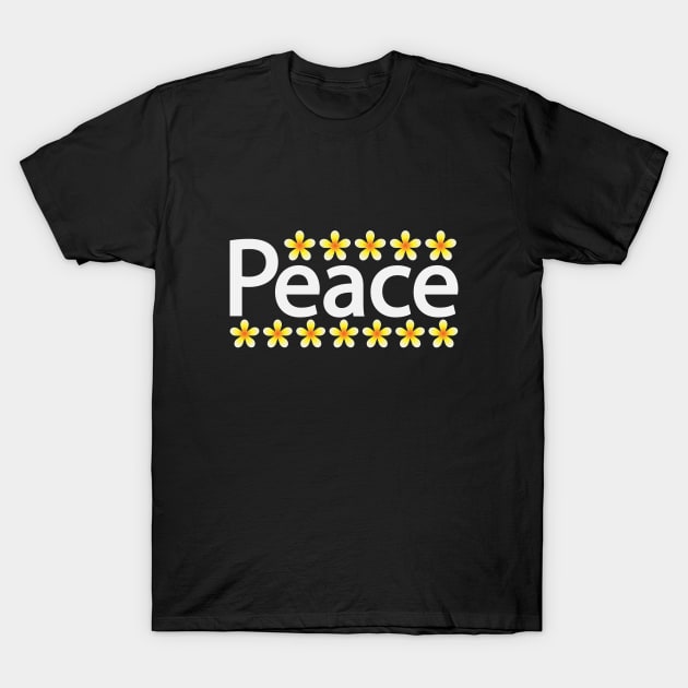 Peace creative text design T-Shirt by BL4CK&WH1TE 